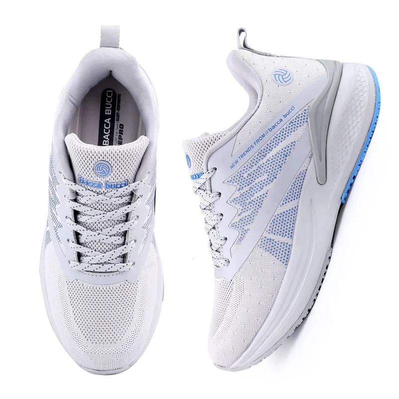 Bacca Bucci Light Grey Essential Everyday Walking and Running Shoes for Men | Best Price UAE
